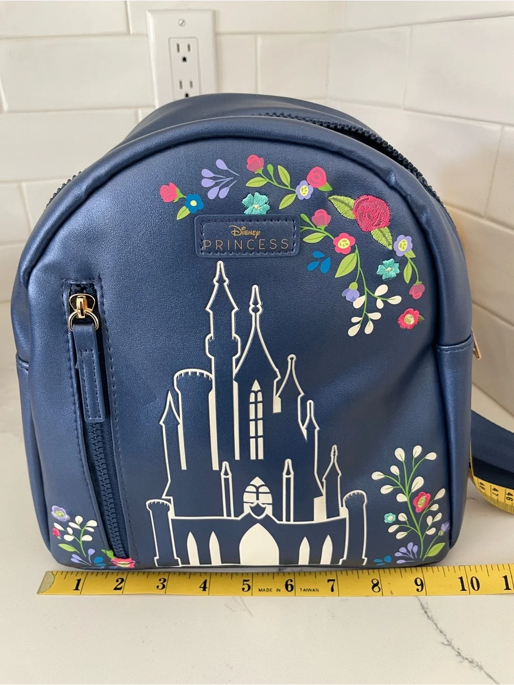Disney Princess Navy Floral Castle Mini Backpack